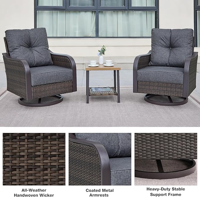 Outdoor Swivel Rocker Chairs, Wicker Swivel Rocking Chairs