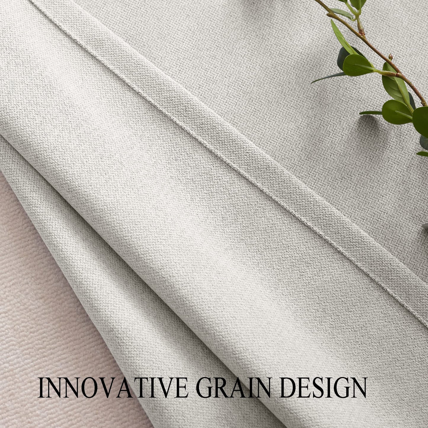 Faux Linen Extra Long Curtain with Grommet-Total Blackout High Ceiling Curtain for Living Room,17ft Length,2 Story Drape for Thermal Insualted Window Privacy (Silver White,1 Panel,52 x 204 Inch)