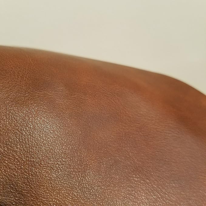 NAT Leathers | Tan Mid Brown Soft Faux Vegan Leather PU | 25 Yard Roll Cut by