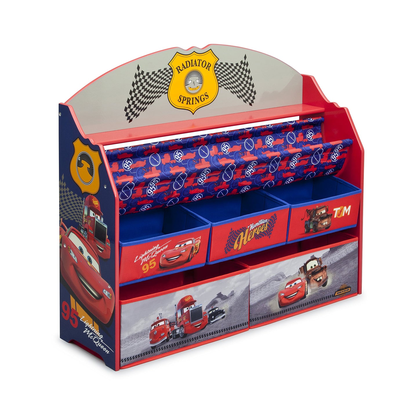 Delta Children Deluxe Book & Toy Organizer, Disney/Pixar Cars