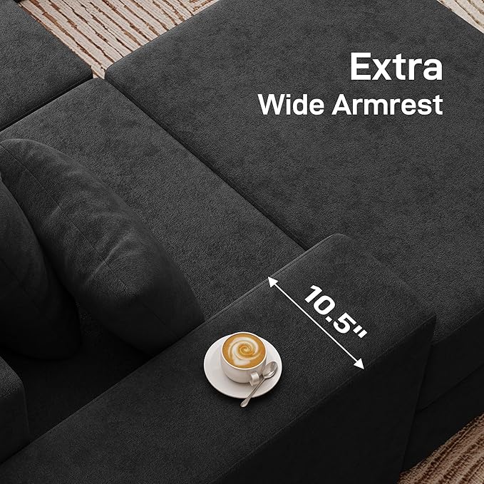 Living&Giving 101" U-Shaped Cloud Sectional Couch