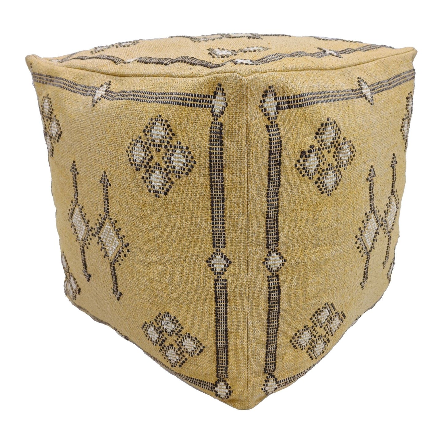 Trade Star Handcrafted Ottoman Floor Pillow Cover 100% Cotton Pouf Cover Handloomed Pouf for Living Room Thick Cotton Seating Pouffe Decor Luxurious Sabra Kilim Case Highly Durable