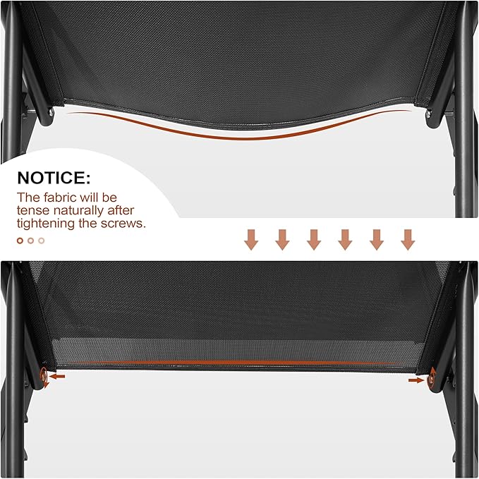 Crestlive Products Lounge Chair Outdoor Set of 2, Aluminum Pool Chaise Lounge
