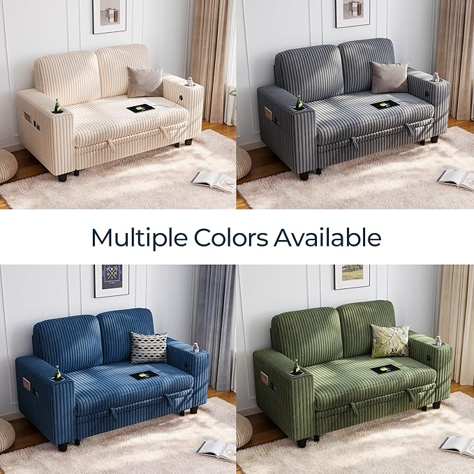 LINSY HOME Loveseat Sofa with Storage