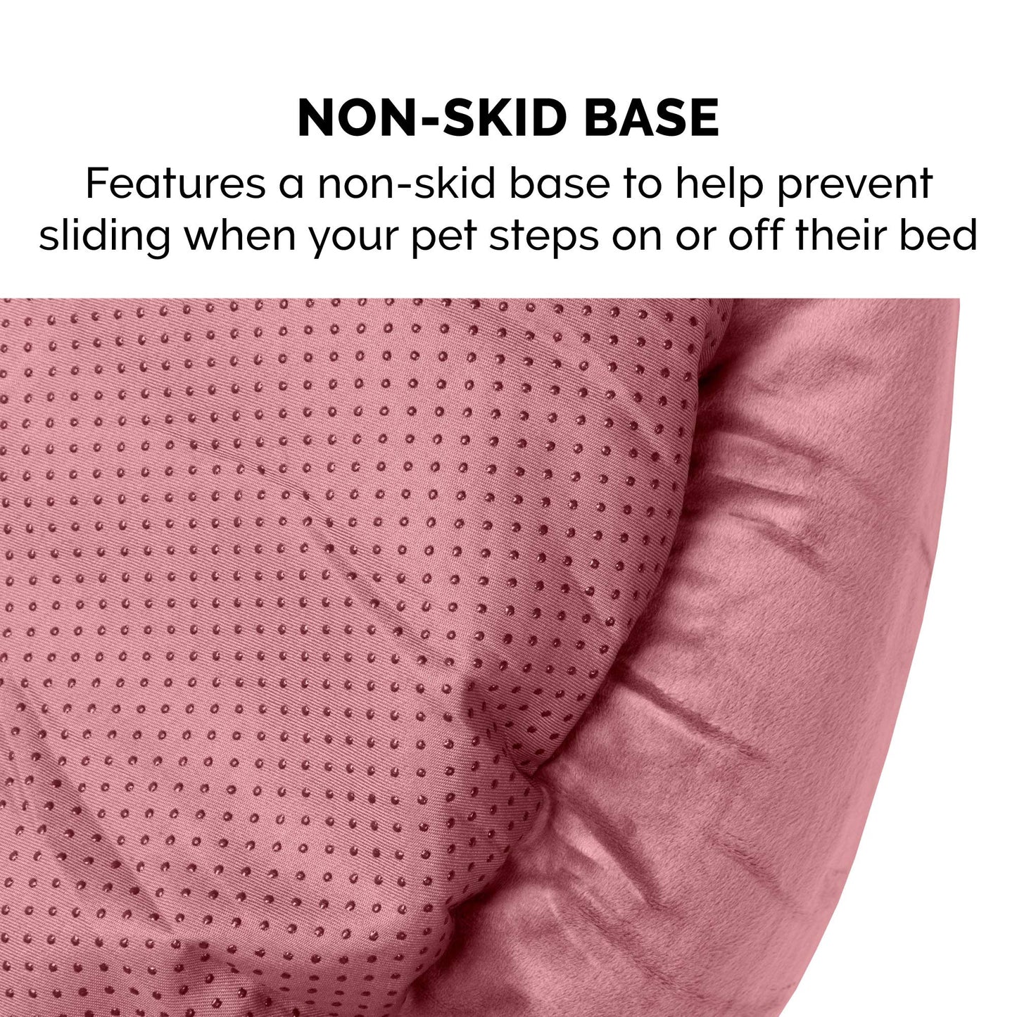 Furhaven 24" Round Calming Donut Dog Bed for Indoor Cats & Small Dogs, Washable, For Dogs Up to 20 lbs - Plush Velvet Waves Hooded Donut Bed - Rose Pink, Small