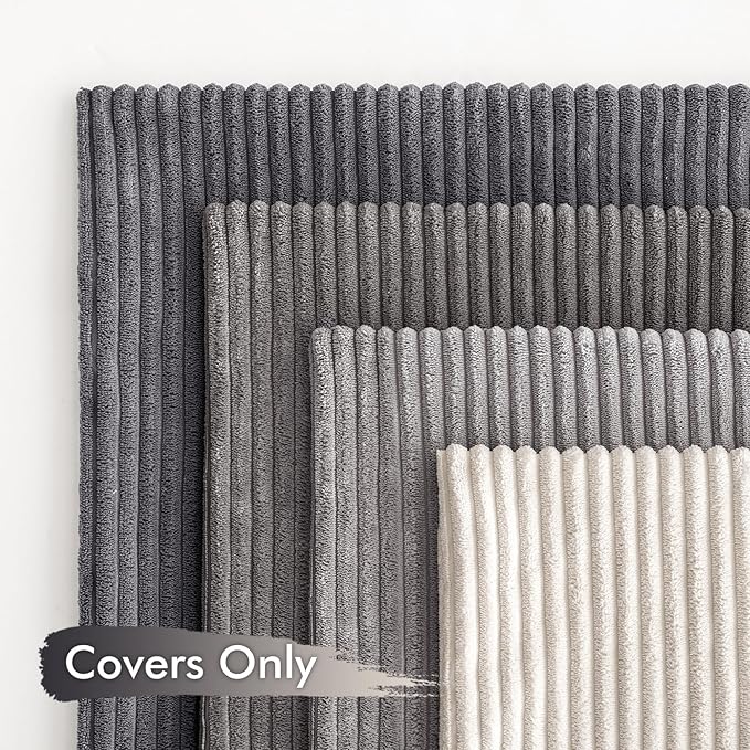MIULEE Pack of 4 Neutral Grey Gradient Decorative Throw Pillow Covers 20x20