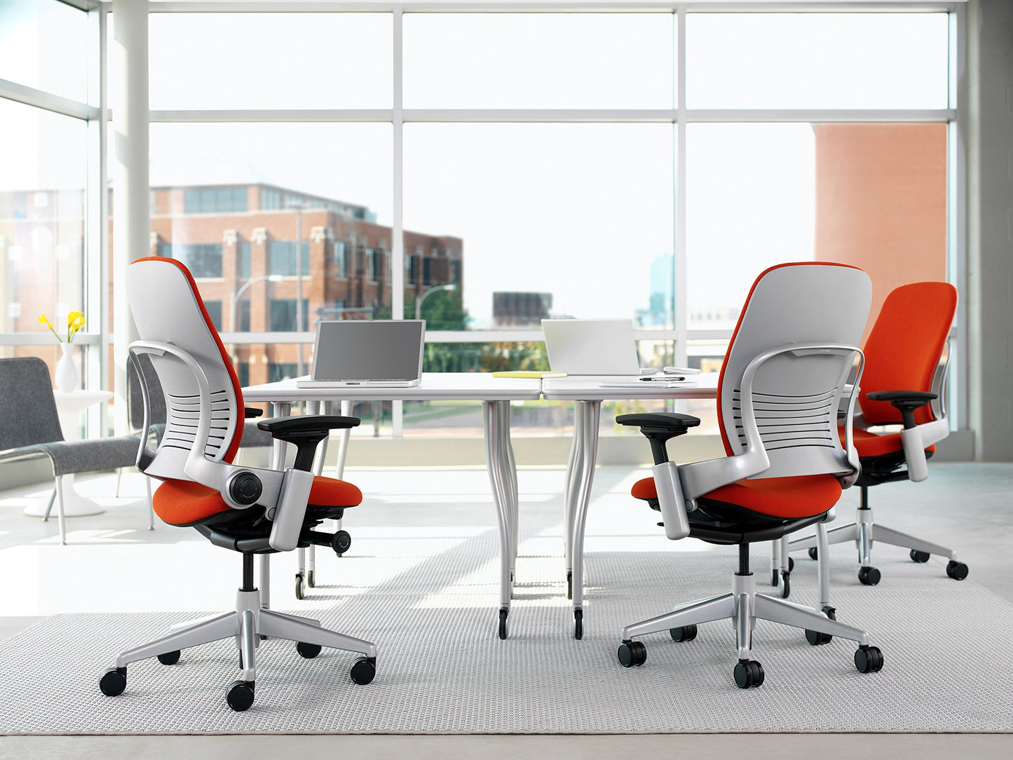 Steelcase Leap Office Chair - Seven Points of Adjustability - Ergonomic Back Support Chair - Lumbar Support - 4D Adjustable Arms - Cobalt