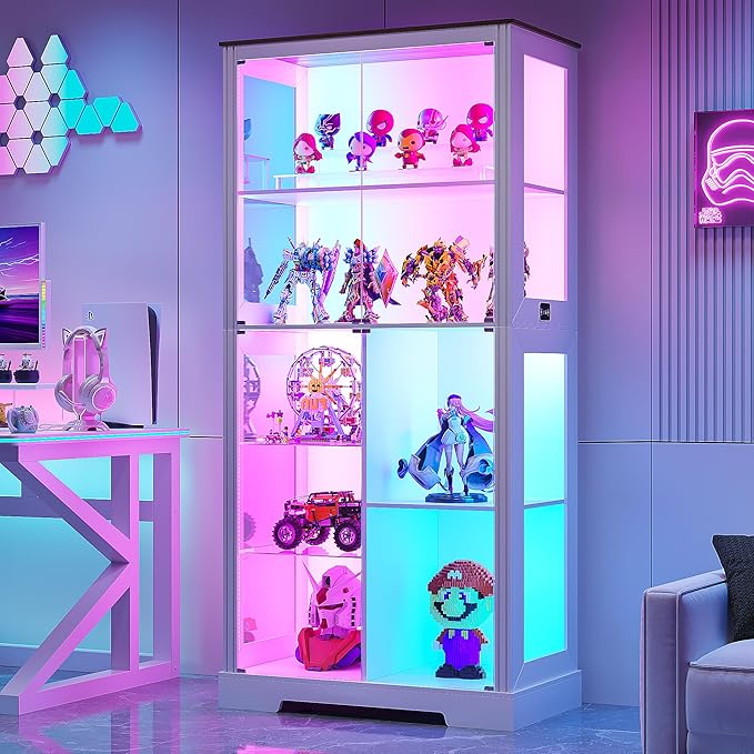 71” Glass Display Cabinet with RGB Light