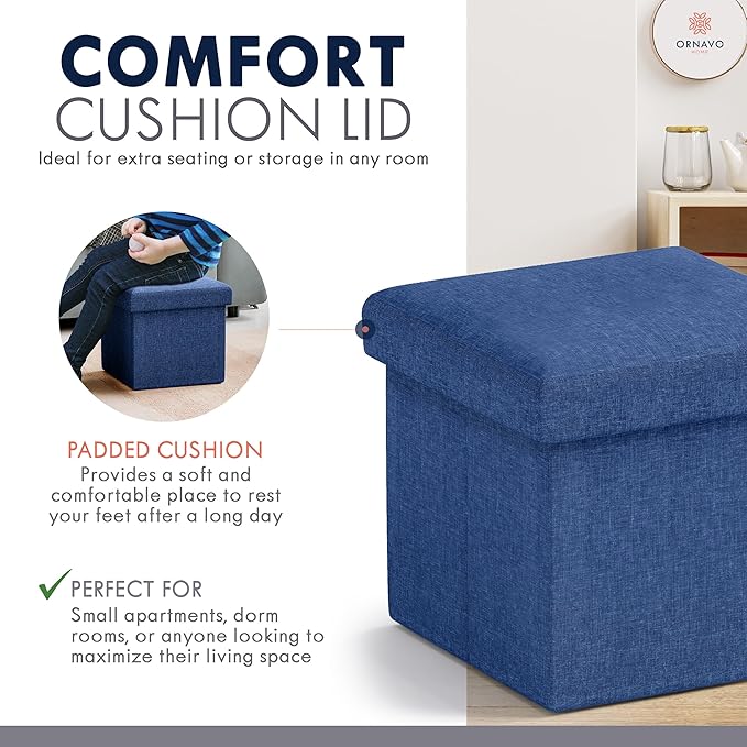 Ornavo Home Small Storage Ottoman,