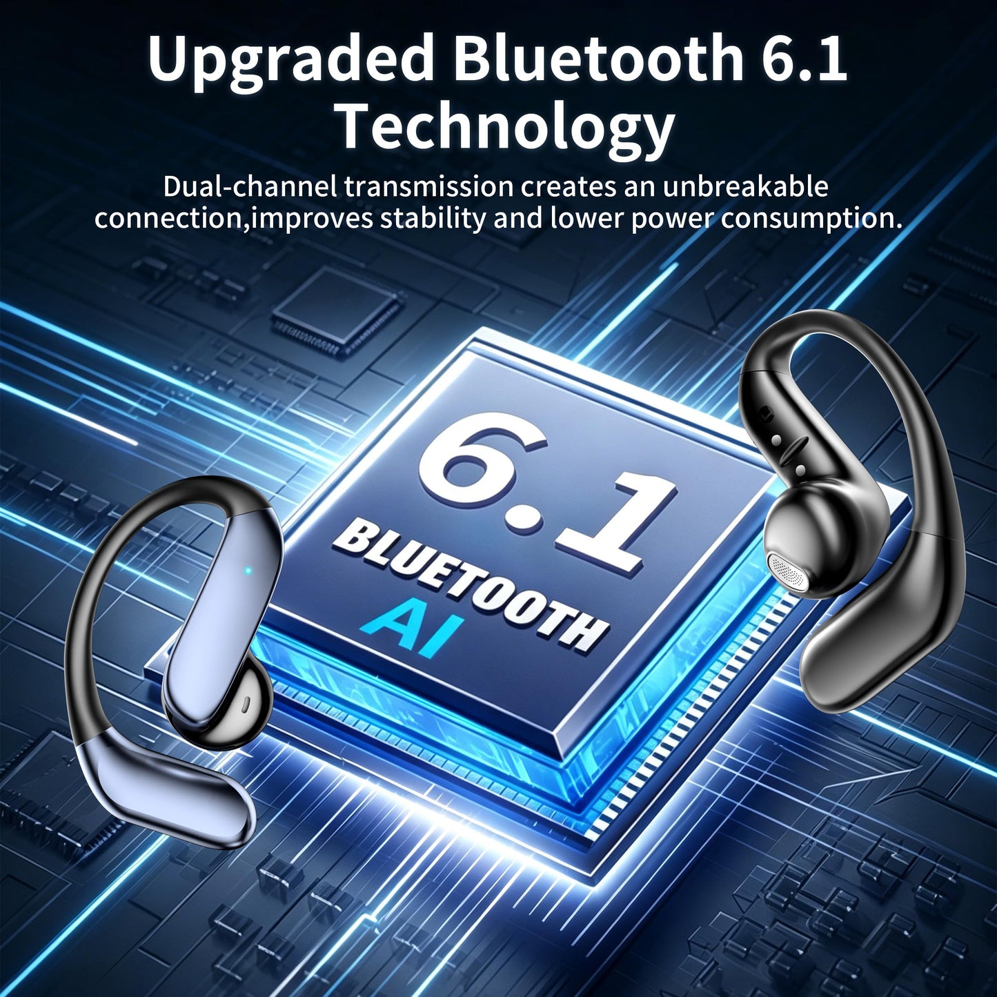 bluemaison Real-Time Translation Earbuds, 198+ Languages Two-Way Translator, Audifonos Traductores Inglés Español, 4-in-1 Translating Headphones for Travel, Business & Learning - Space Grey
