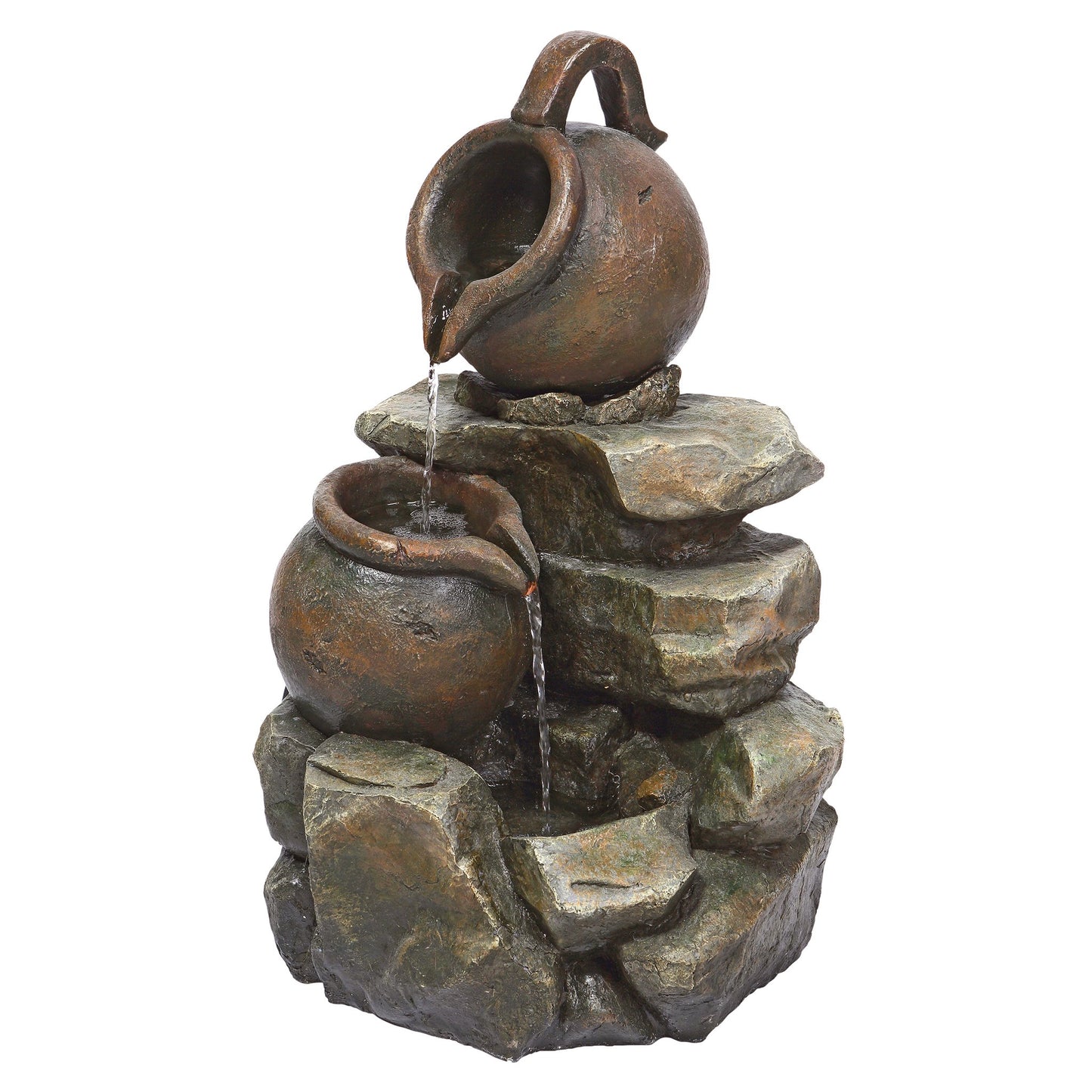 Design Toscano LaTaverna Cascading Urns Illuminated Garden Fountain