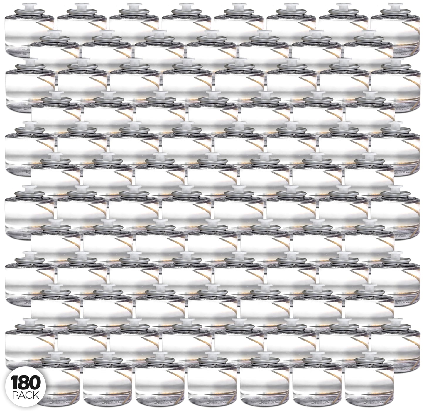 Hyoola Liquid Candles - 8 Hour Disposable Paraffin Tea Lights - 180 Pack for Restaurant Tables and Emergencies