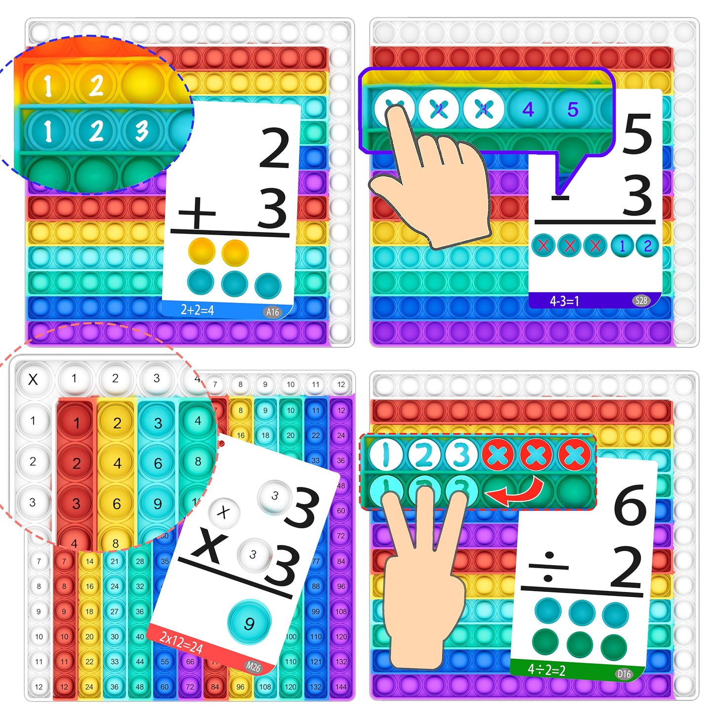 Multiplication Flash Cards 3rd Grade with Multiplication Chart - Times Table Flash Cards Math Game Multiplication flashcards 0-12