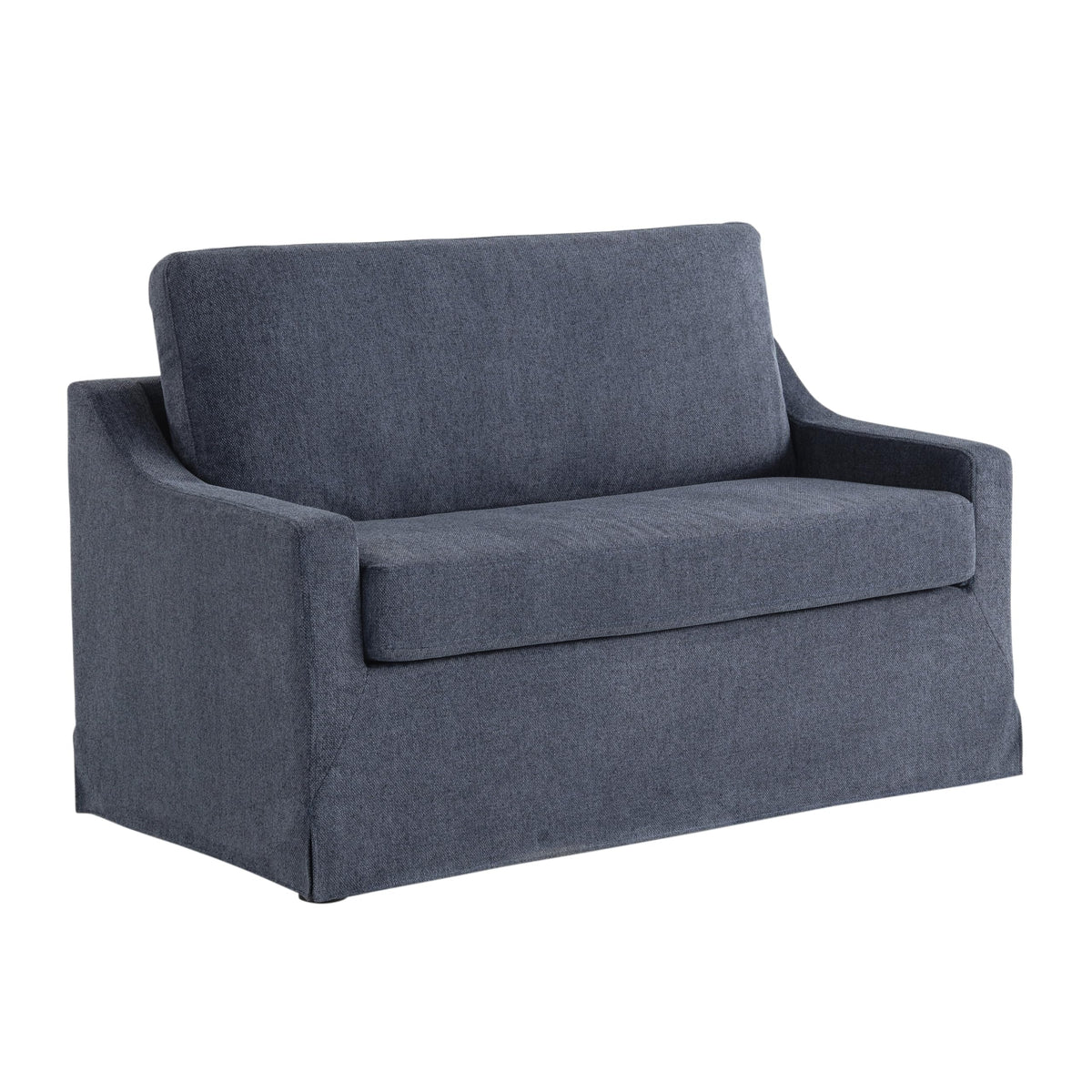Serta® Harper 53.3” Twin Pullout Sofa Bed, Easy Assembly, USB Power Ports, Soft Modern, Sloped, Woven Fabric