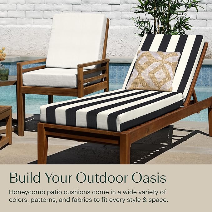 Honeycomb Outdoor Chaise Lounge Cushion