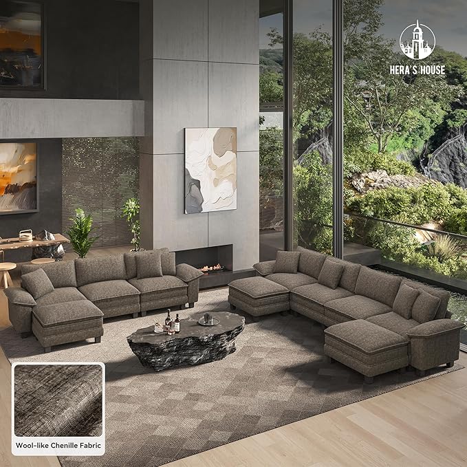 HERA'S HOUSE 88" Modular Sectional Sofa, L Shaped Couches