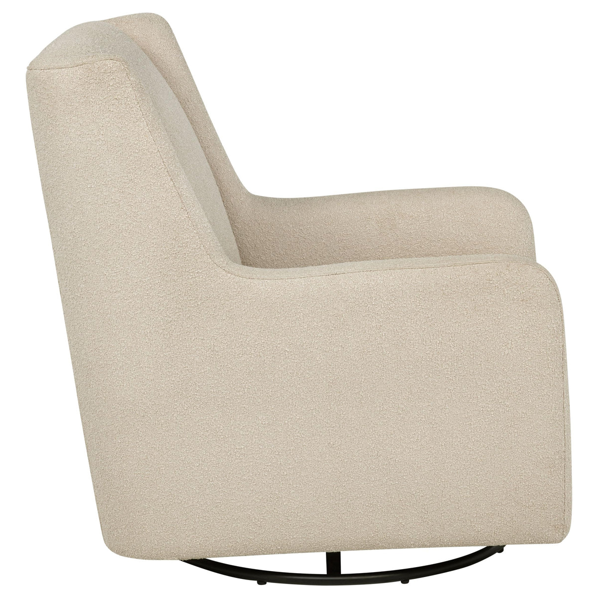 Coaster Home Furnishings - Serra - Wood - Boucle Upholstered Swivel Glider Accent Chair with 360-Degree Base, Gentle Gliding Motion and Transitional Style - Living Room - Sandy Beige - 902453