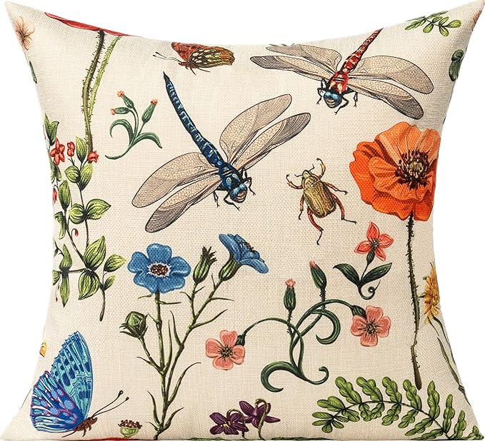 All Smiles 16 x 16 Throw Pillow Covers Outdoor Spring Summer Garden Flowers
