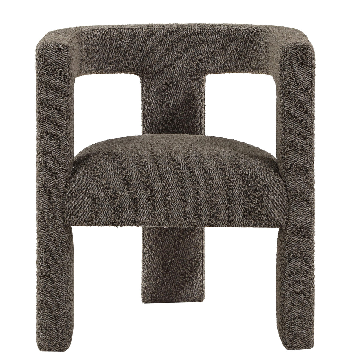 Coaster Home Furnishings - Petra - Boucle Upholstered Accent Chair Curved Arms and Cushioned Seat - Contemporary Style - Living Room - Chocolate Brown - 902880
