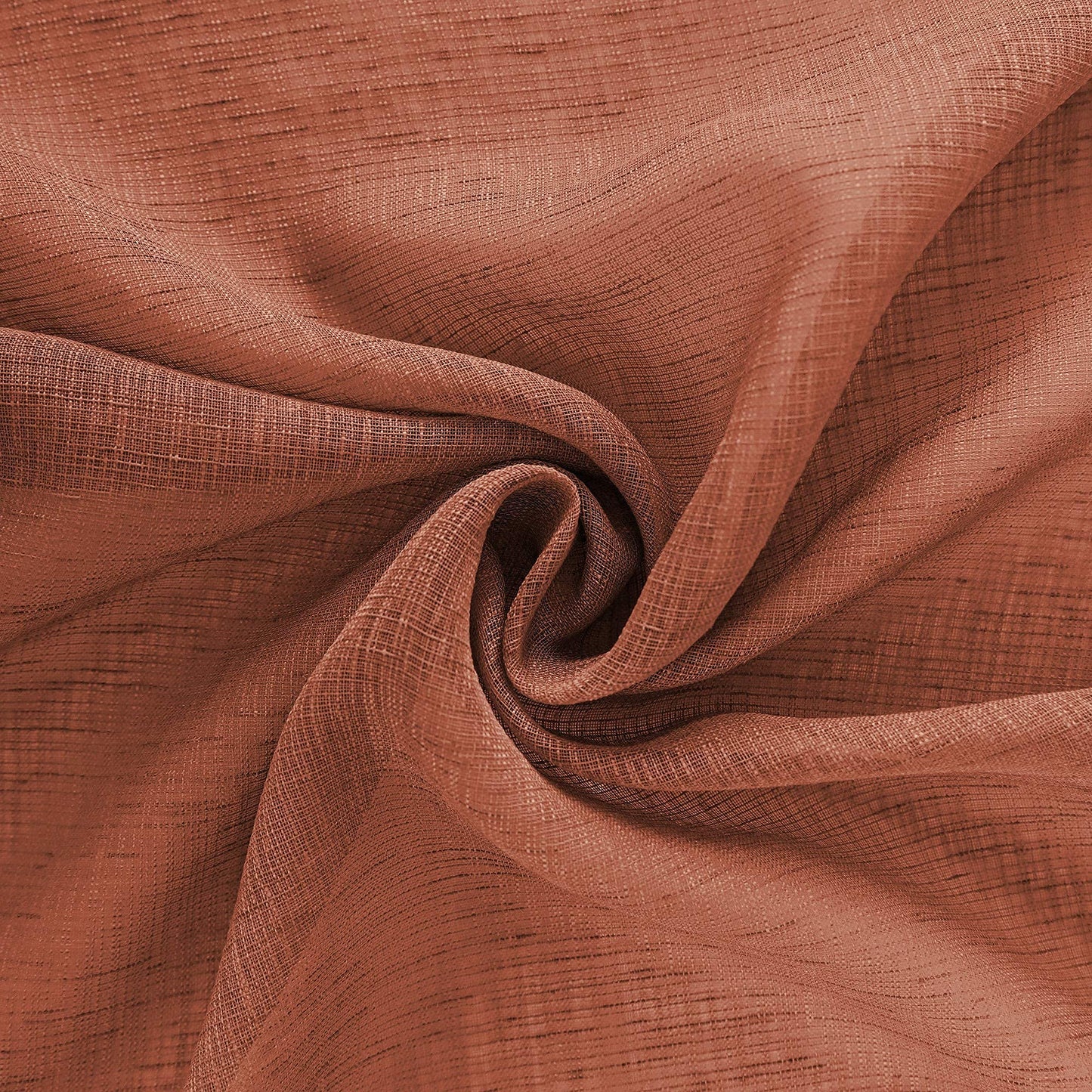 Terracotta Curtains Extra Long for Living Room 2 Panels Rod Pocket Home Fashion Airy Elegant Sheer Window Drapes for Patio Sliding Door French Dining Doorway Wedding Backdrop Home Decor 52 x 108 Inch