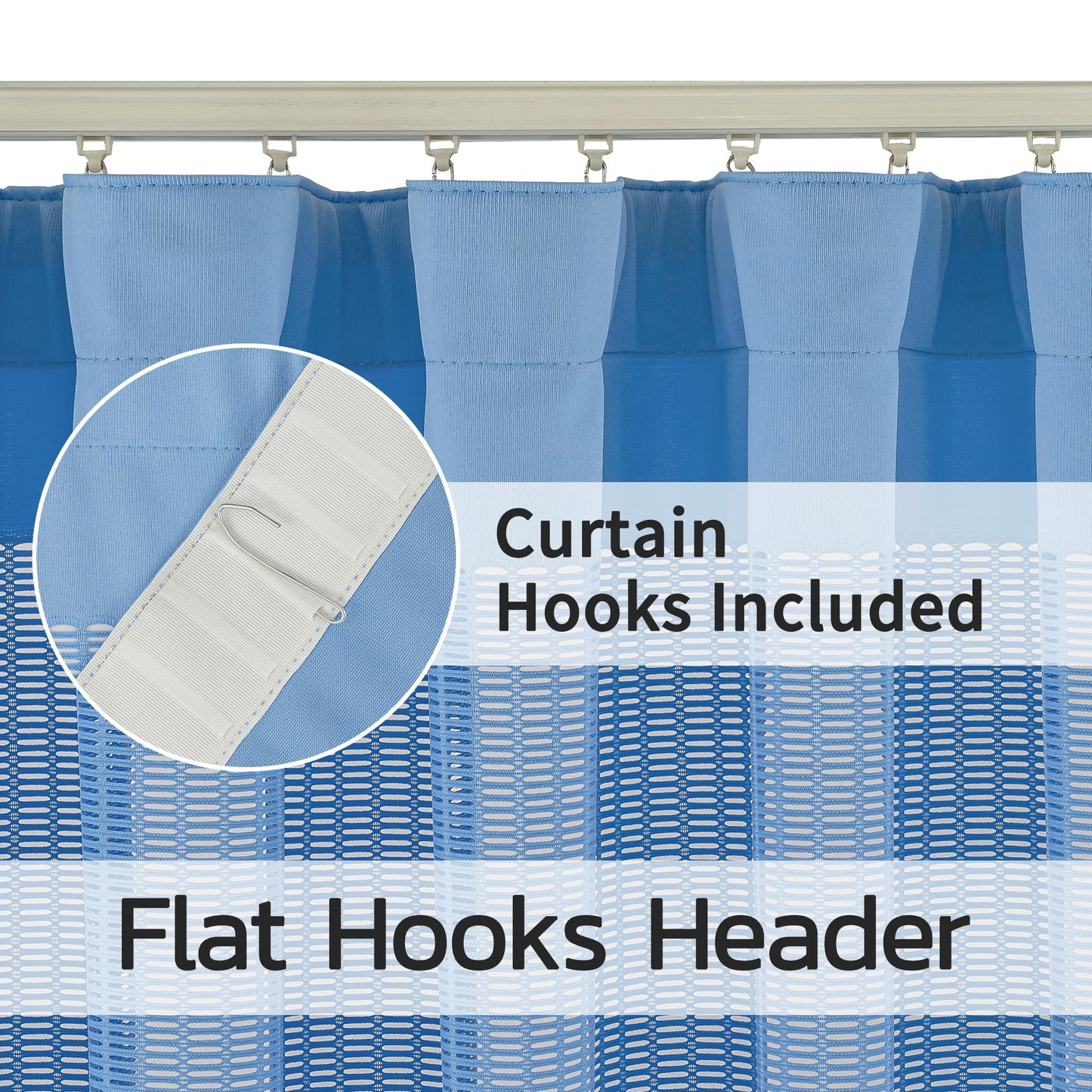 Phating Flame Retardant Hospital Curtains Room Divider, Cubicle Divider Privacy Medical Curtains for Hospital, Clinic, Lab(1 Panel, 15x8FT,Dark Blue)
