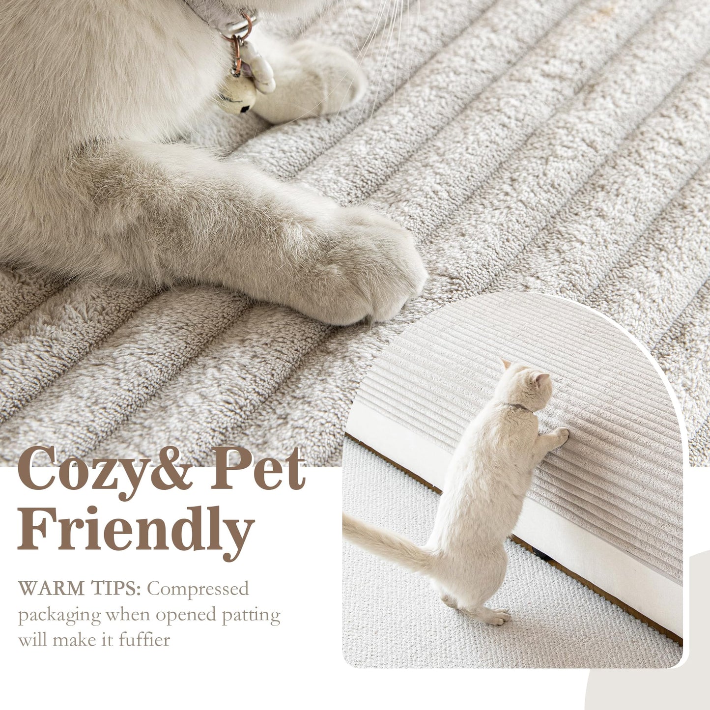 MYSKY HOME L Shaped Couch Cover, 100% Waterproof Couch Cover for Pets, Sectional Couch Covers L Shape, Non Slip Couch Covers for 2 Cushion Sofa, Sofa Slipcover Dog Bed Cover Protector, Oat, 35"x63"