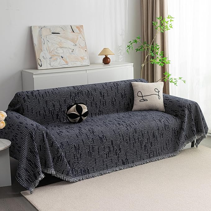 MYSKY HOME Couch Covers for 2 Cushion Couch Sofa, Chenille L Shape Sectional