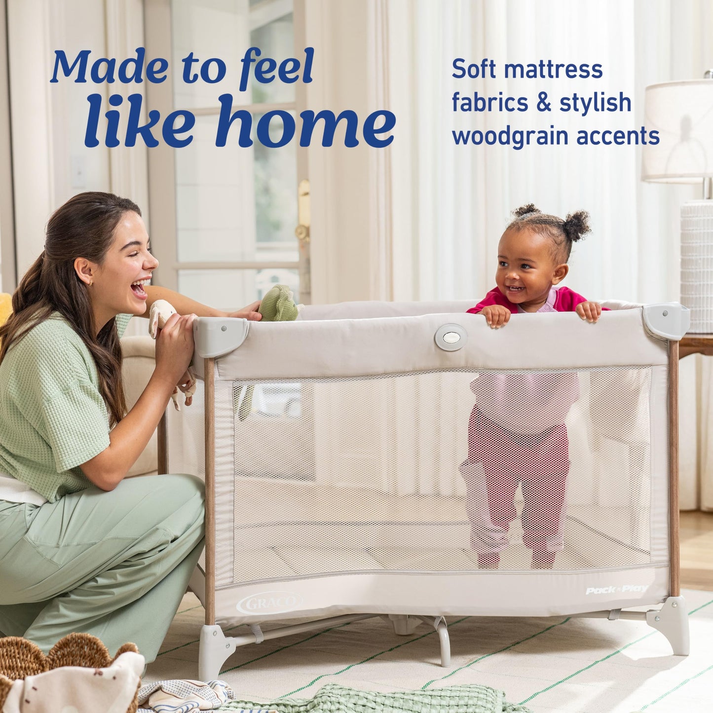 Graco Pack 'n Play Travel Dome Lux Playard, 4-in-1 Baby Playpen with Bassinet, Indoor or Outdoor Portable Playpen with UV 50 Canopy