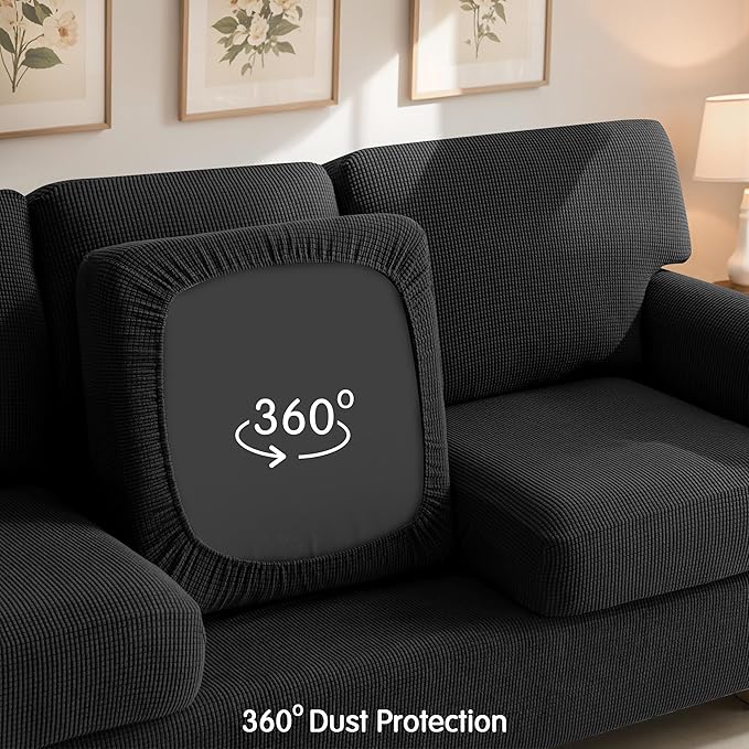 SUBRTEX 5 Pieces Stretch Sofa Slipcover Sets Couch Cover Sets Backrest Cushion