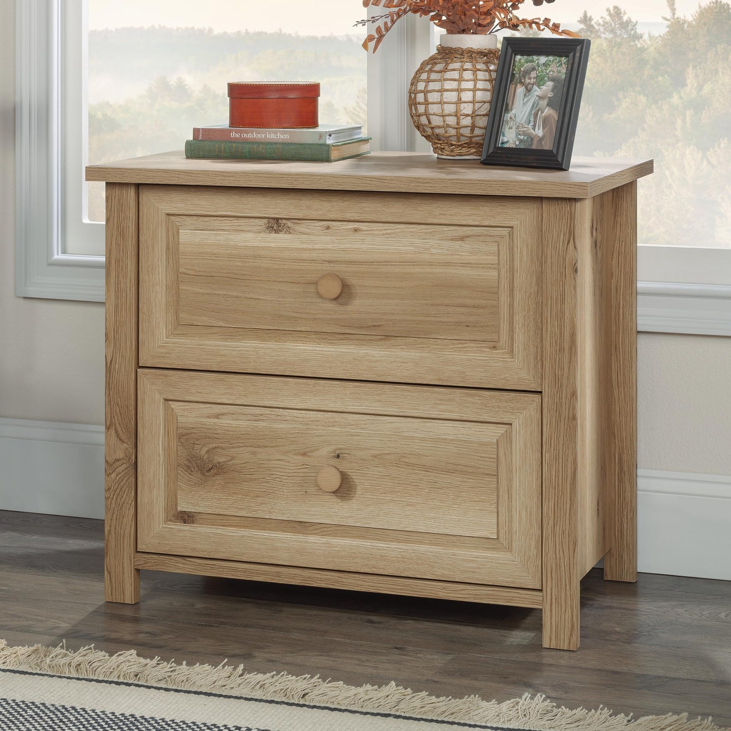 Sauder Hillmont Farm File Cabinet, Timber Oak Finish
