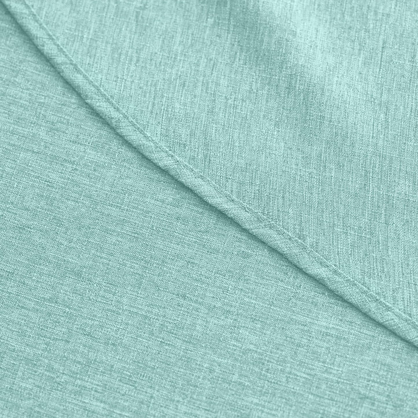 Decorelia Waterproof Round Linen Texture Tablecloth 60 inch, Decorative Farmhouse Tablecloths Anti-Scratch Table Cover for Holiday, Banquet, Dining& Kitchen Table (60 Inch, Round (2-4 Seats), Aqua)