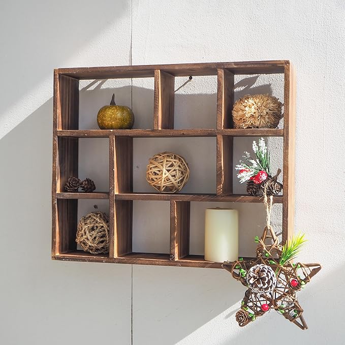 SOFE Small Brown Wood Shadow Box