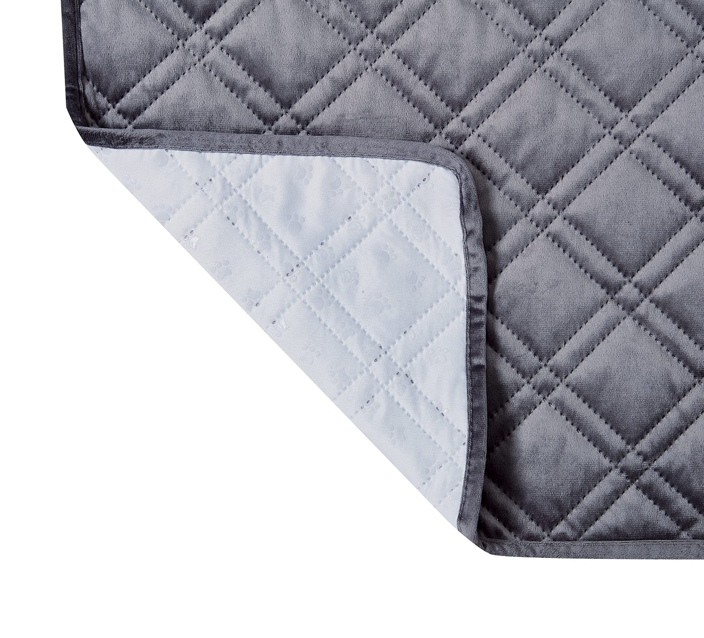 Brilliant Sunshine Premium Calming Dog Bed Mat, Silky Velvet, Removable Washable Cover, Cushion Protector and Couch Covers for Dogs, Pets, Cats, Small, Grey