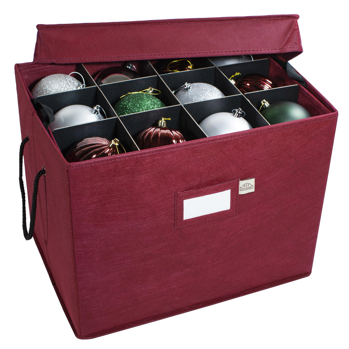612 Vermont Christmas Ornament Storage Box, Holds 36-4 Inch Ornaments
