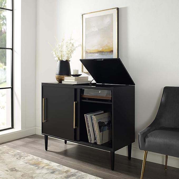 Crosley Furniture Everett Media Console and Record Player Stand