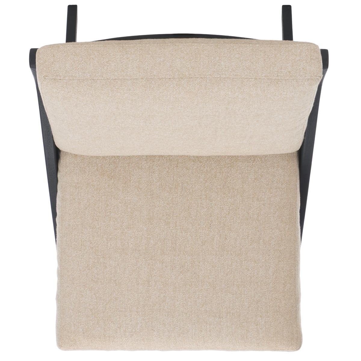 SAFAVIEH Couture Collection Nicki Scandinavian Sand/Black Boucle Solid Wood Accent Chair