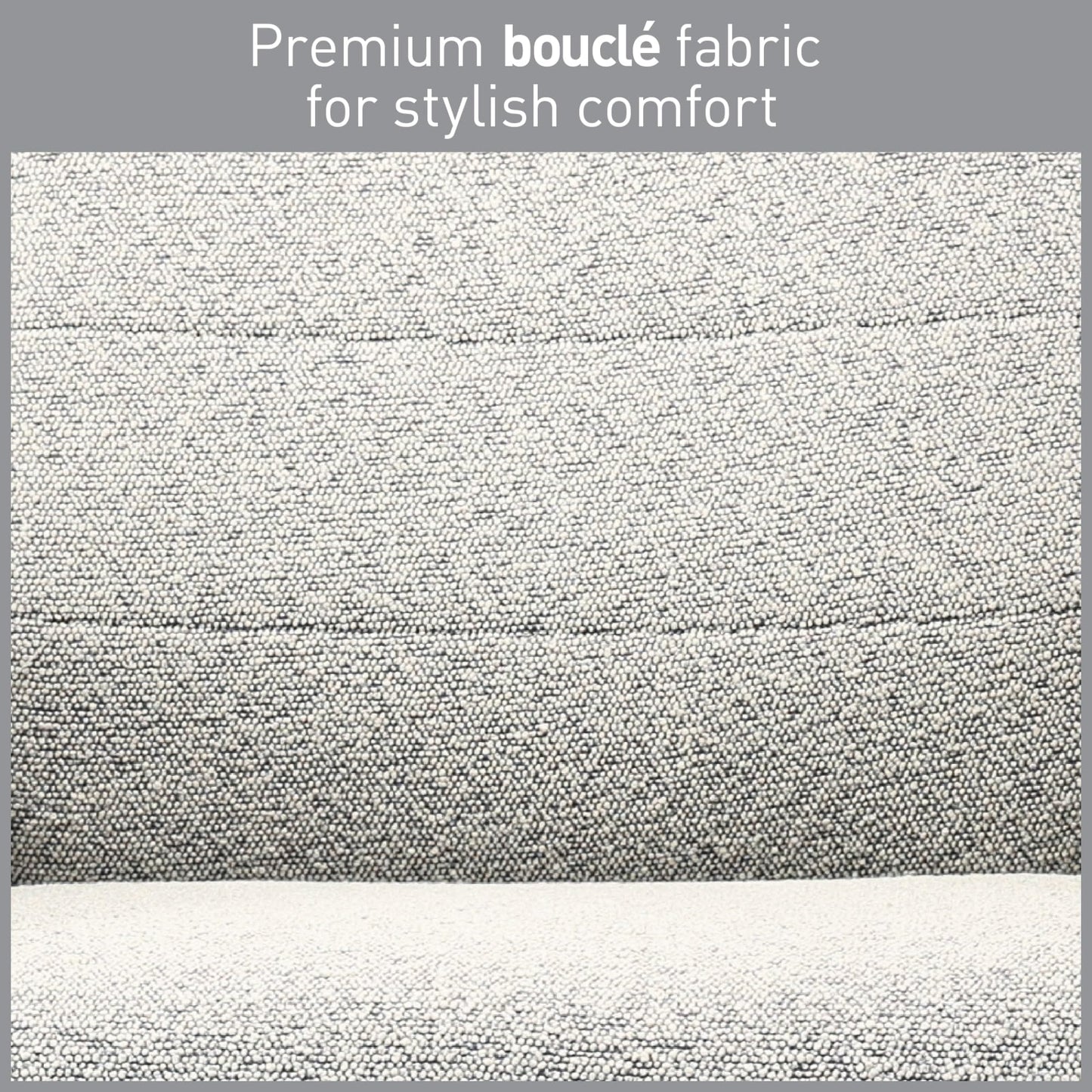 Realspace® Modern Comfort Pizana Bouclé Fabric High-Back Executive Office Chair, Light Sand/Brushed Nickel, BIFMA Compliant