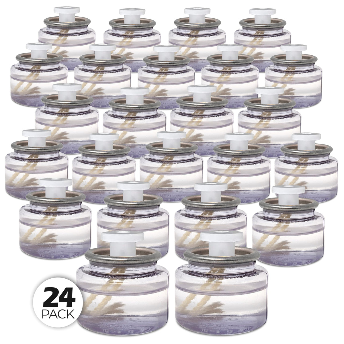 Hyoola Liquid Candles - 8 Hour Disposable Paraffin Tea Lights - 24 Pack for Restaurant Tables & Emergency Use