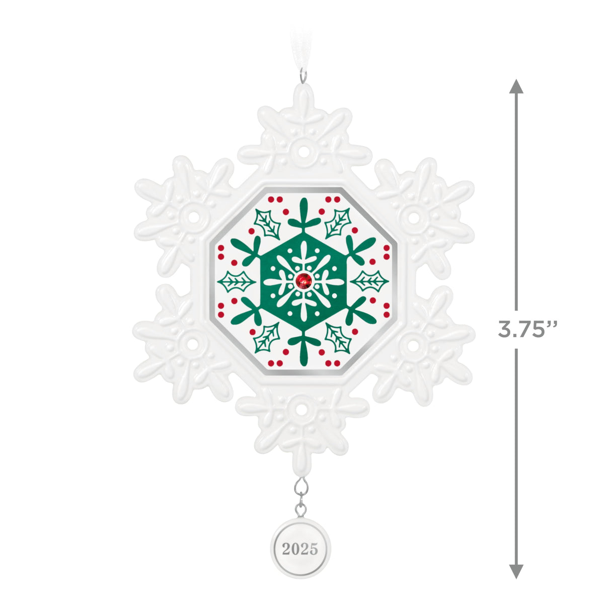 Hallmark Keepsake Christmas Ornament, Snowflake 2025, Porcelain, Snowflake Gifts
