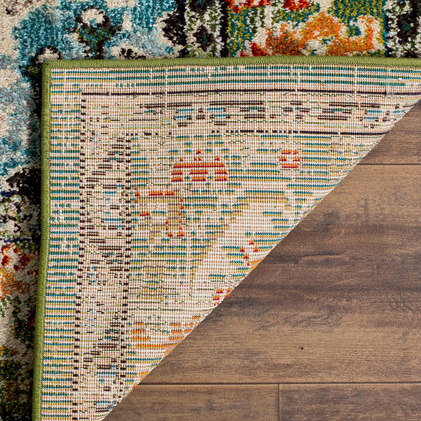 SAFAVIEH Monaco Collection Runner Rug - 2'2" x 14', Forest Green & Light Blue, Non-Shedding & Easy to Clean, Distressed Medallion Design, Ideal for Hallway, Foyer, Entryway, Kitchen, Bedroom (MNC243F)