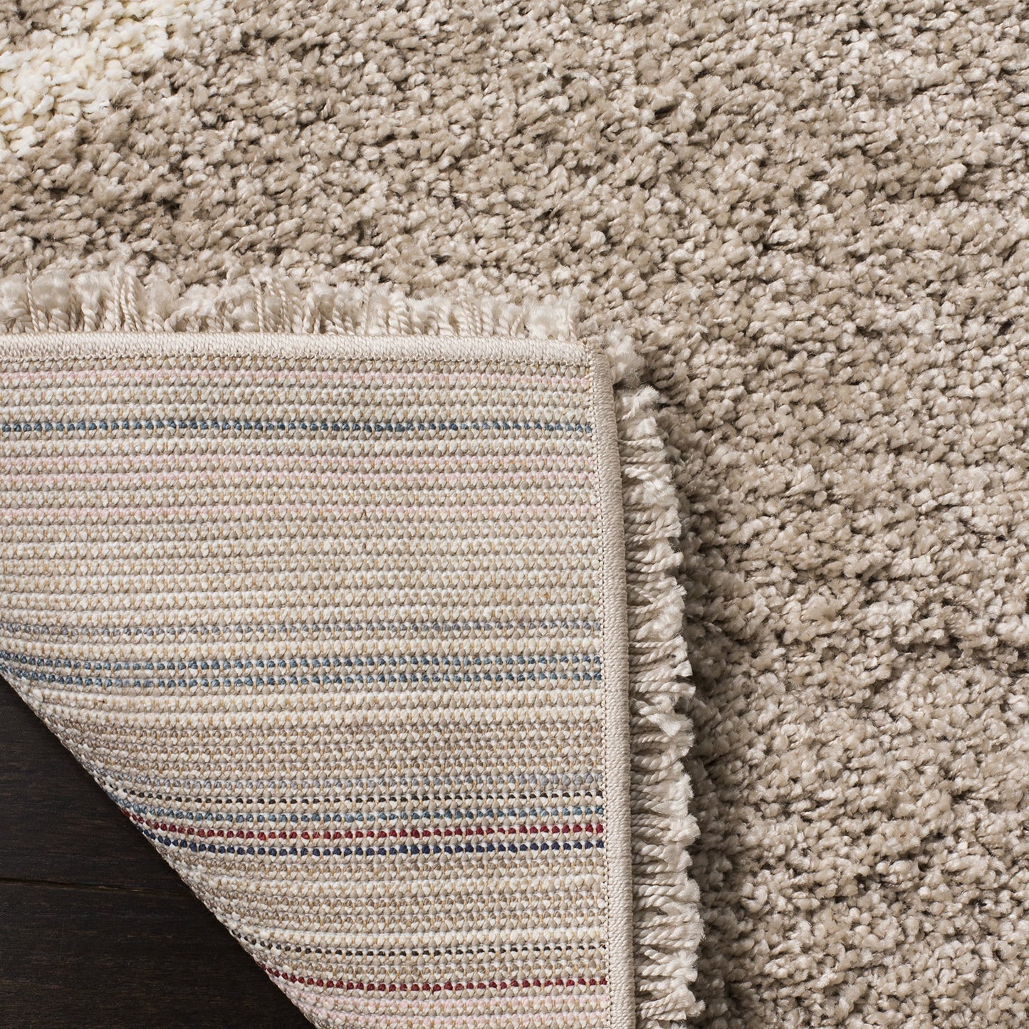 SAFAVIEH Hudson Shag Collection Runner Rug - 2'3" x 6', Beige & Ivory, Modern Trellis Design, Non-Shedding & Easy Care, 2-inch Thick Ideal for High Traffic Areas in Living Room, Bedroom (SGH281S)