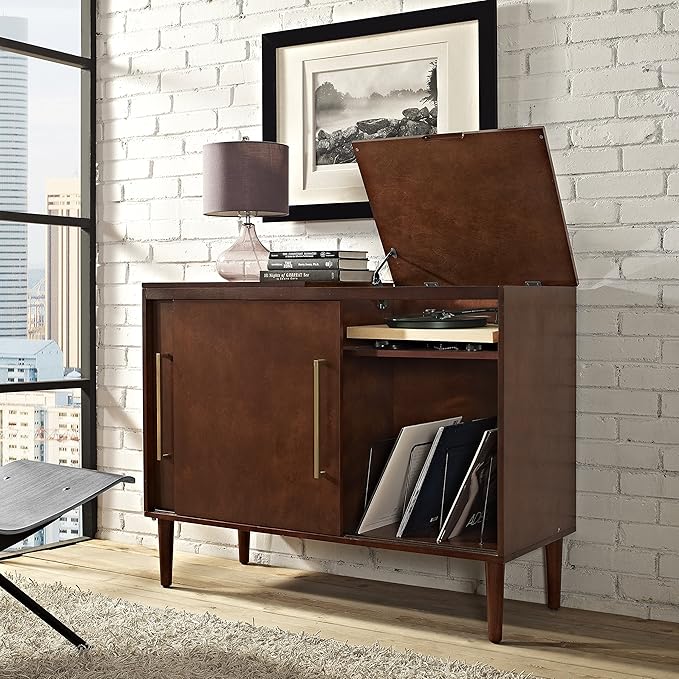 Crosley Furniture Everett Media Console and Record Player Stand