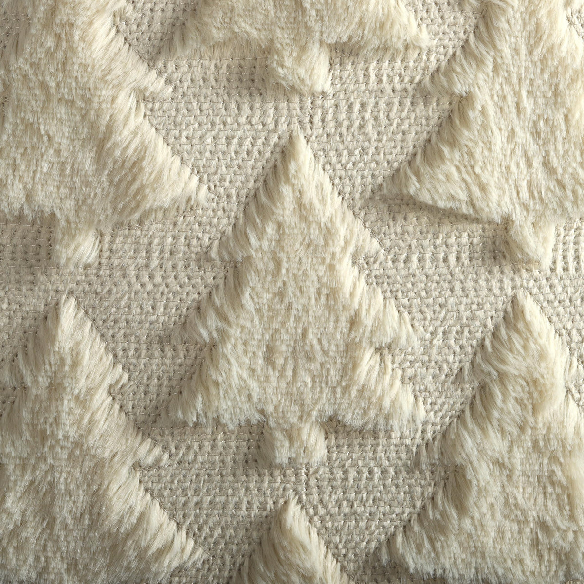 4TH Emotion Christmas Tree Decorative Pillow Covers 18x18 Set of 2, Beige Soft Plush Faux Fur Farmhouse Throw Cushion Cases for Xmas Winter Holiday Home Decor
