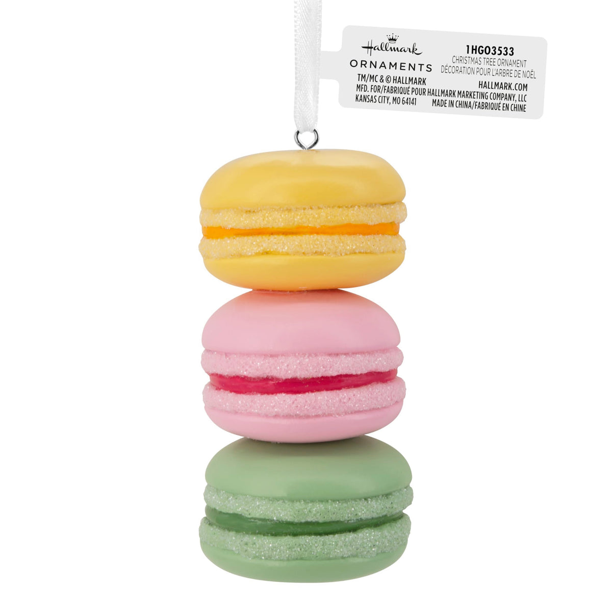 Hallmark Christmas Ornament, Stack of Macarons Ornament, Food Gifts