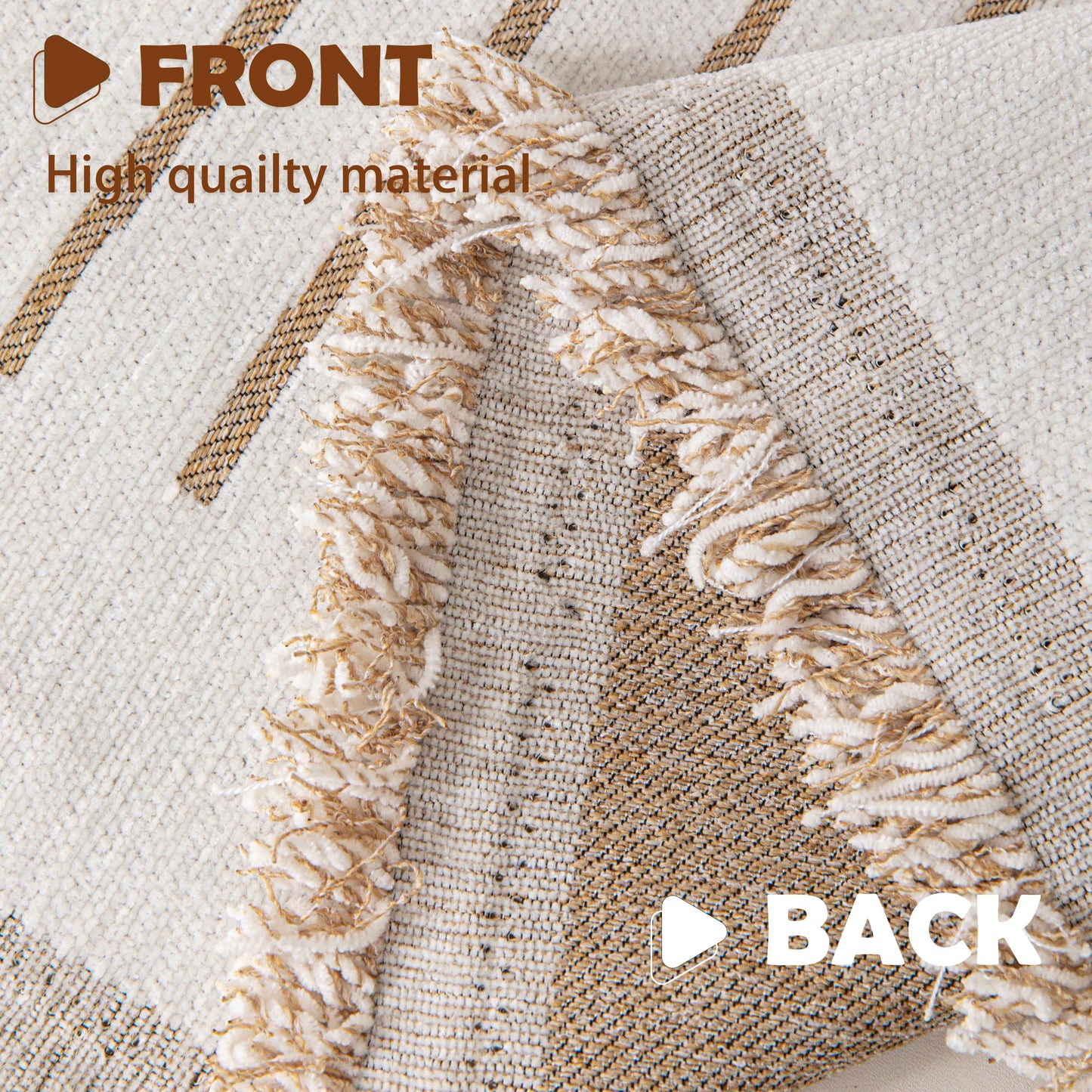 KaviKon Boho Chenille Couch Cover for Dogs, Non Slip Sofa Cover, Couch Slipcover Covers for 3 Cushion, Furniture Protector with Tassels for Pets Washable, 71"x118", Curved Lines Beige