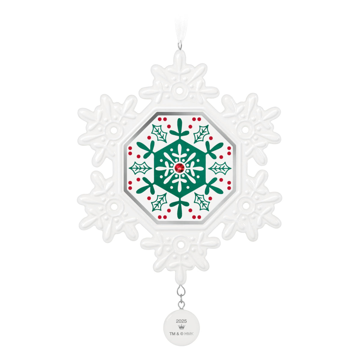 Hallmark Keepsake Christmas Ornament, Snowflake 2025, Porcelain, Snowflake Gifts