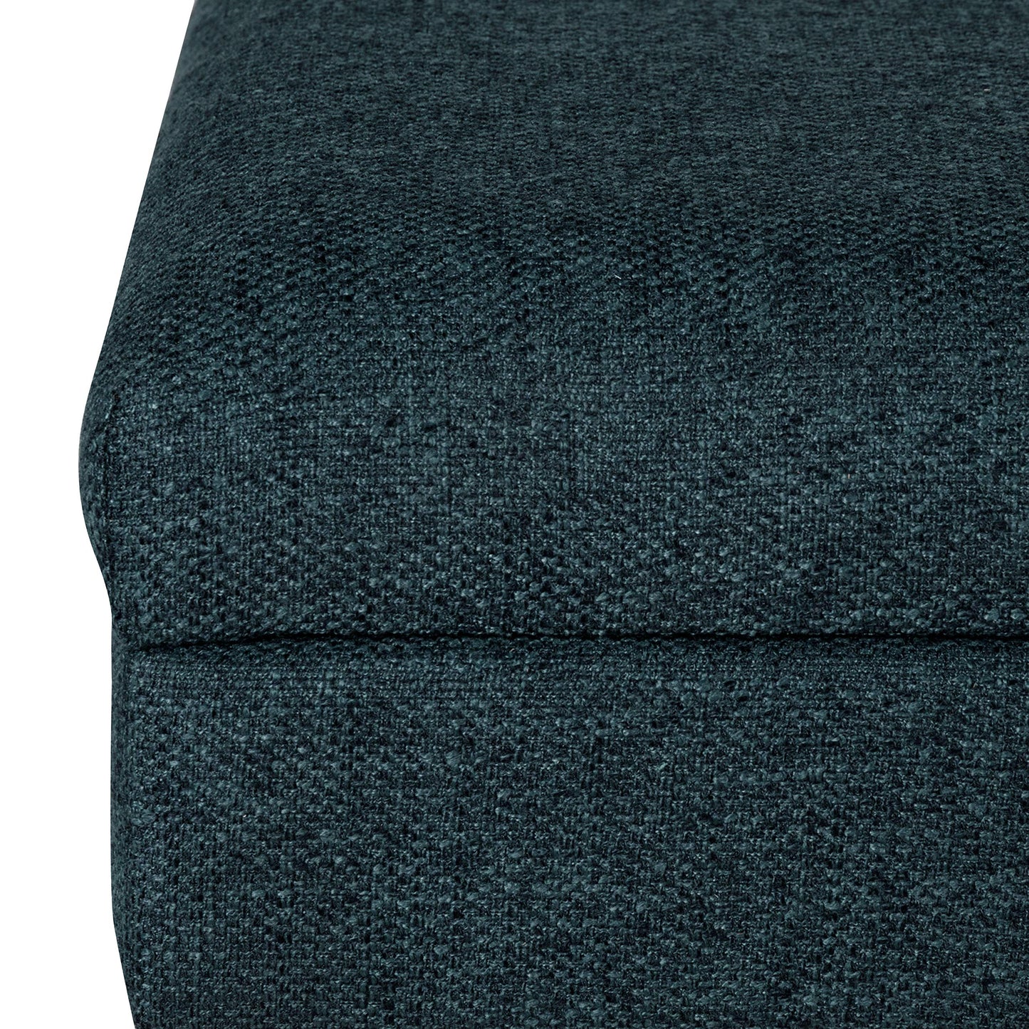Homepop Home Decor | Upholstered Decorative Storage Ottoman Bench | Ottoman Bench with Storage for Living Room & Bedroom | Decorative Home Furniture, Navy Large